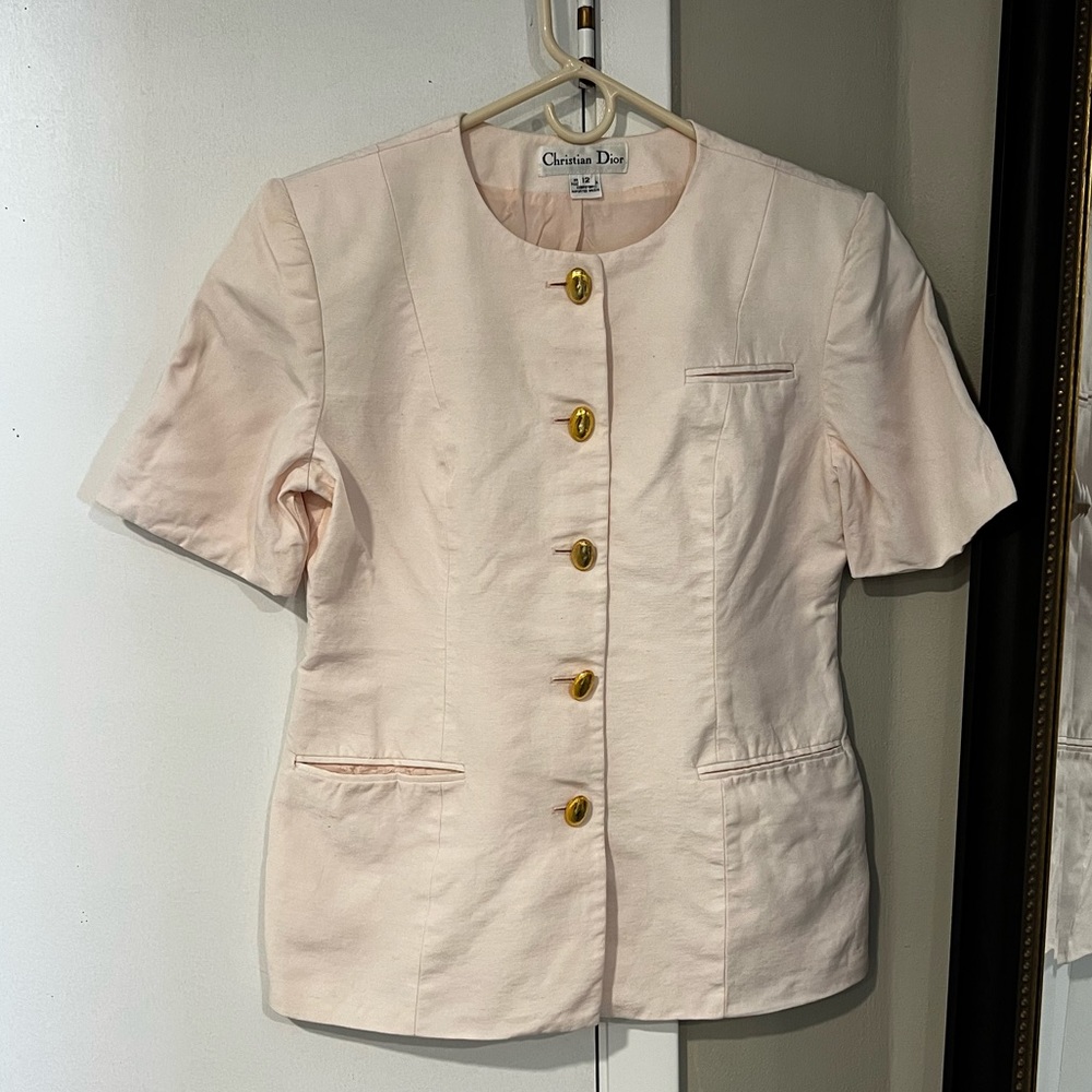 Vintage Christian Dior pink blazer